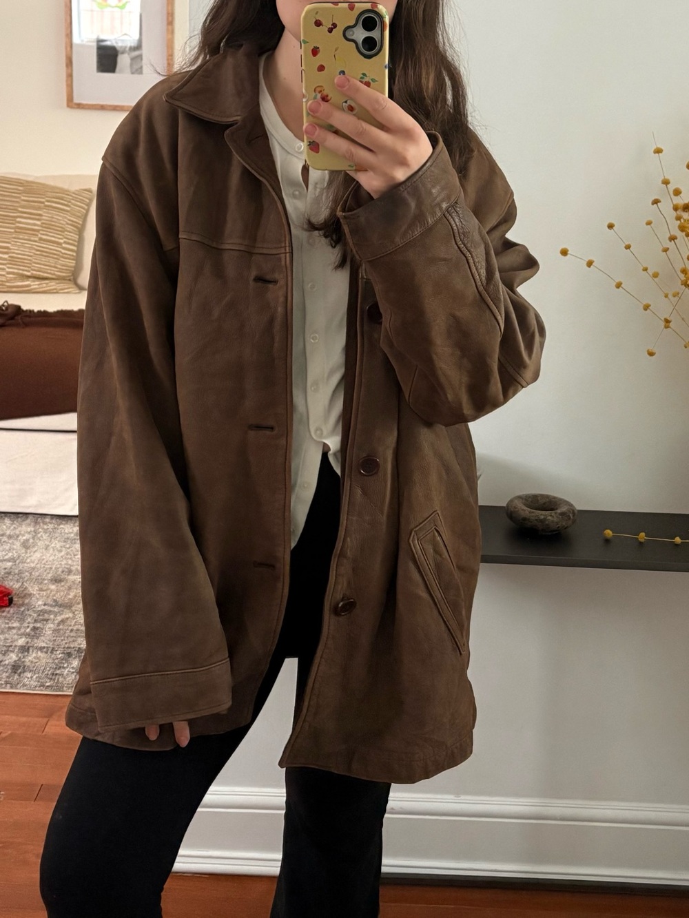 Vintage Danier Brown Leather Jacket - Classic Casual Coat